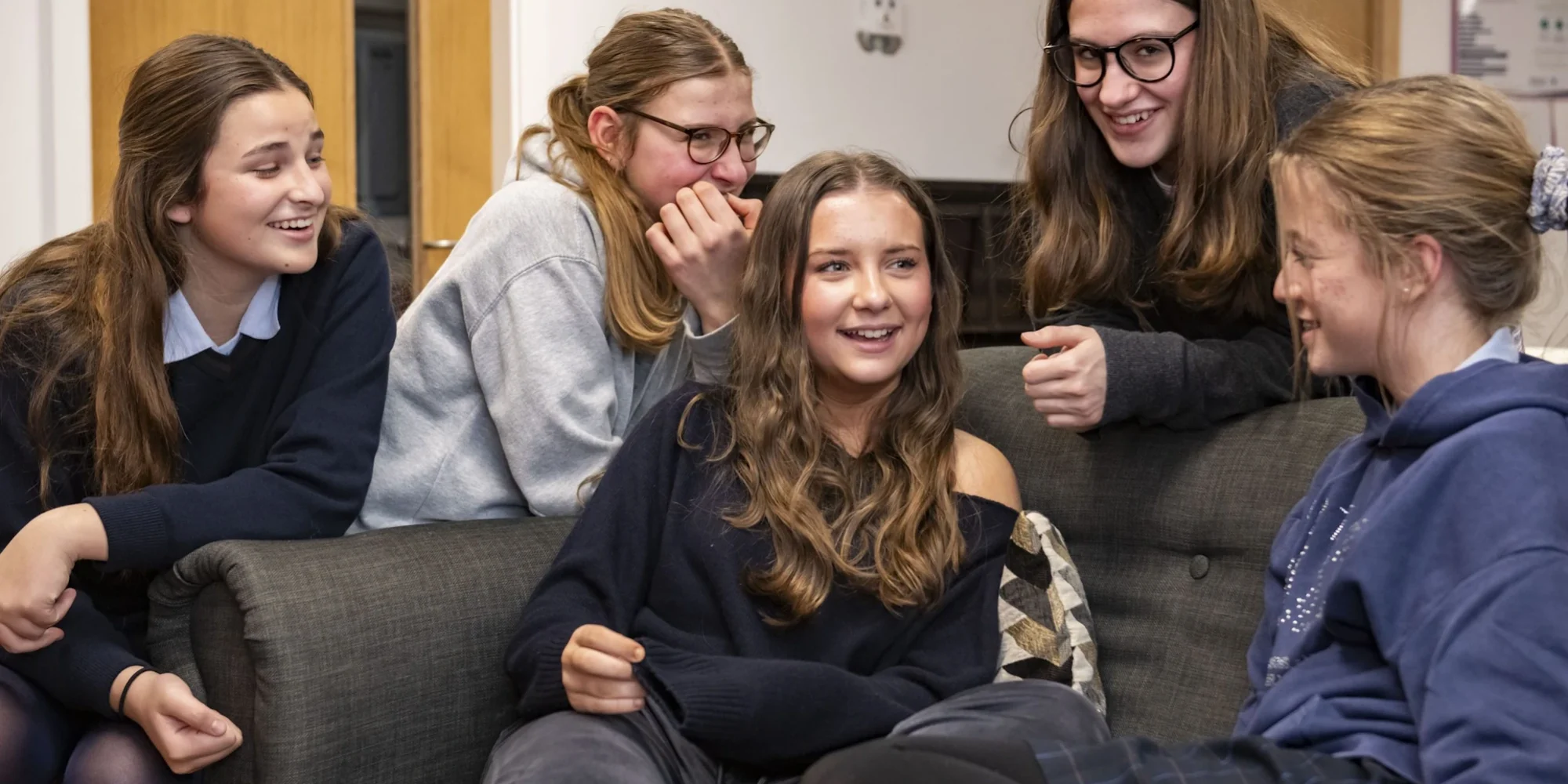 Barnard Castle School boarding school girls in the dorms.