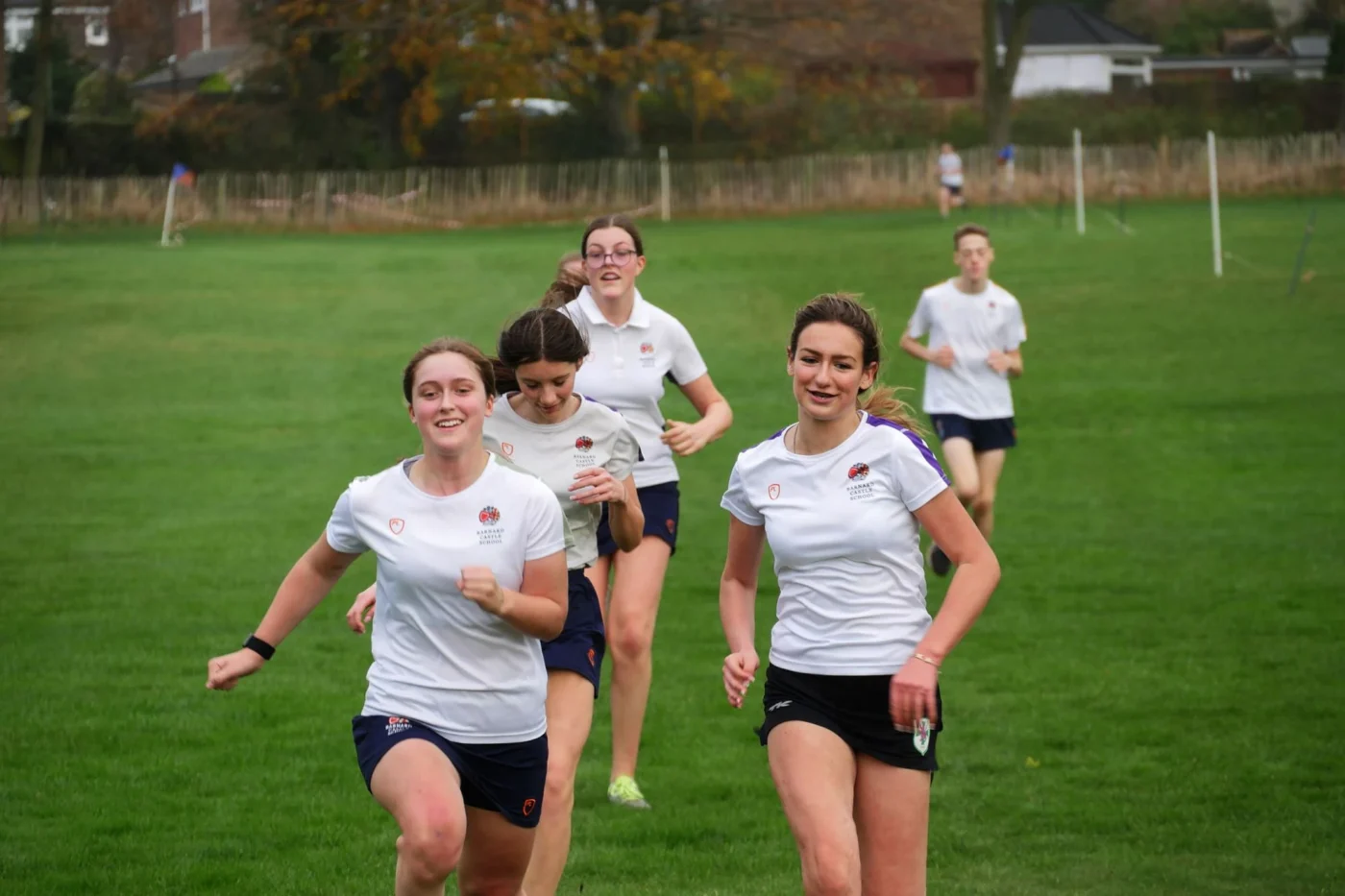 Barnard Castle School pupils participating in the Barney Bash.