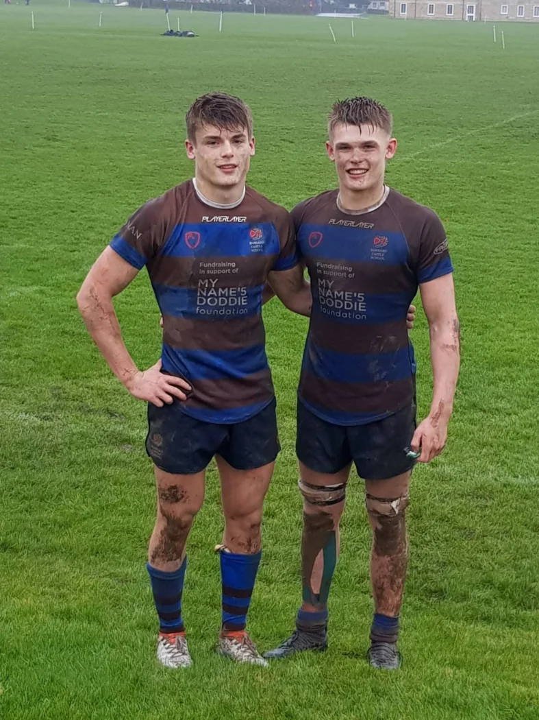 Barnard Castle School pupils Max and Guy, brothers who play rugby.